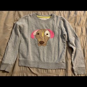 Mini Boden Appliqué Puppy Sweatshirt